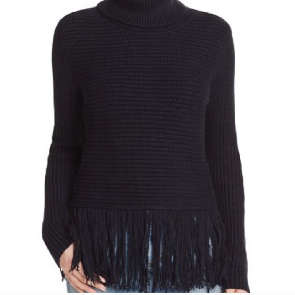 Michael Kors Merino Wool and Cashmere Fringe Sweater